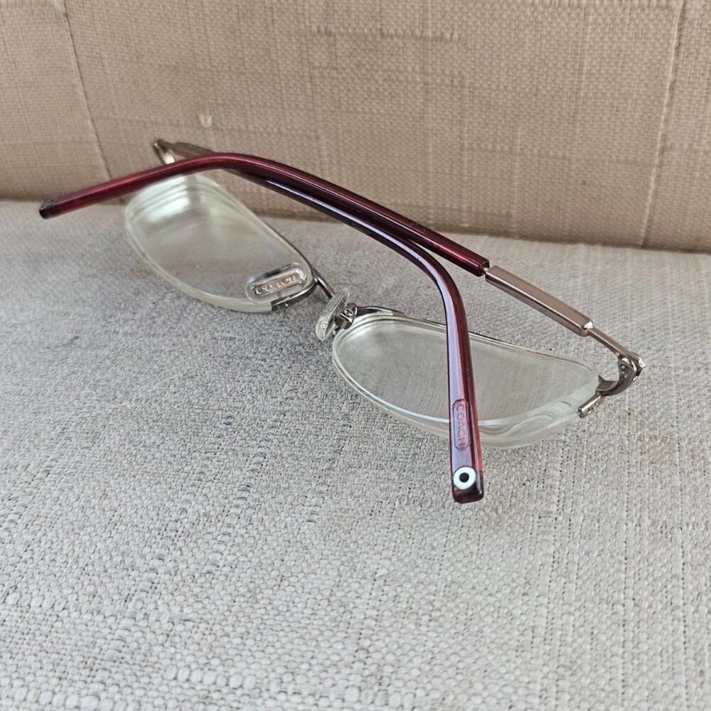 Coach Women Eyeglasses HANNAH 105 SAND Half Rim Glasses 50[]17 135 Eye Wear - Picture 7 of 12
